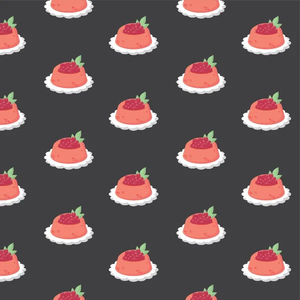 Hintergrund Mit Fruchtpudding — Stockvektor