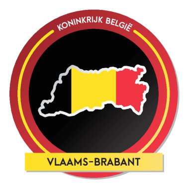 Vlaams-brabant harita etiketi