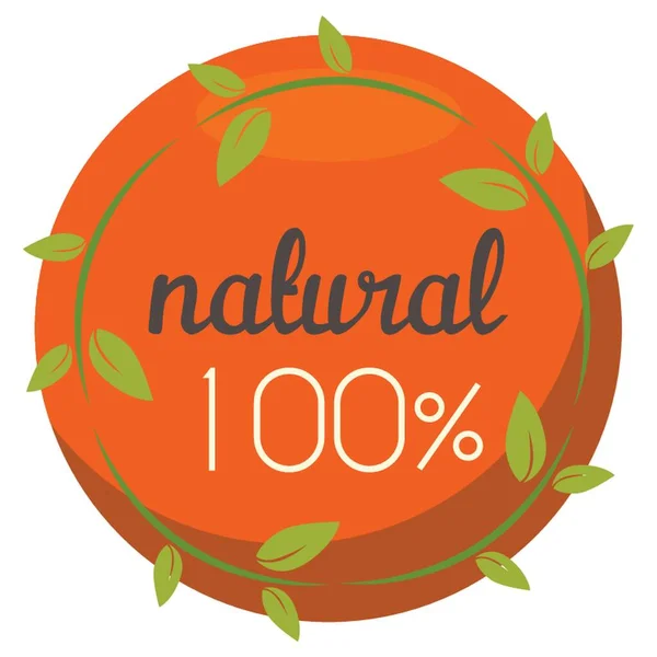 Étiquette Produit 100 Naturelle — Image vectorielle