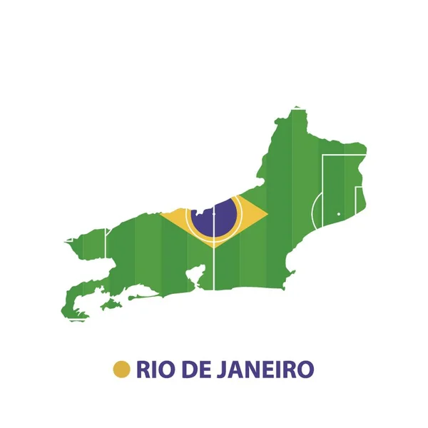 Rio Janeiro Mapa Stanu — Wektor stockowy