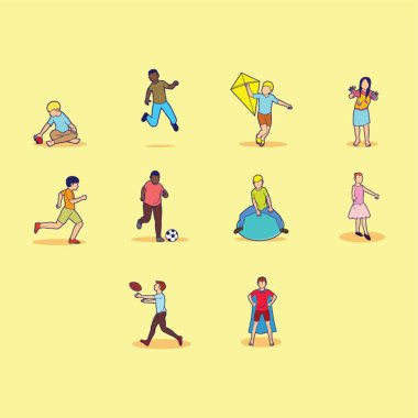 çocuk ve etkinlik koleksiyonu