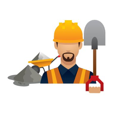 Kürekli inşaat işçisi