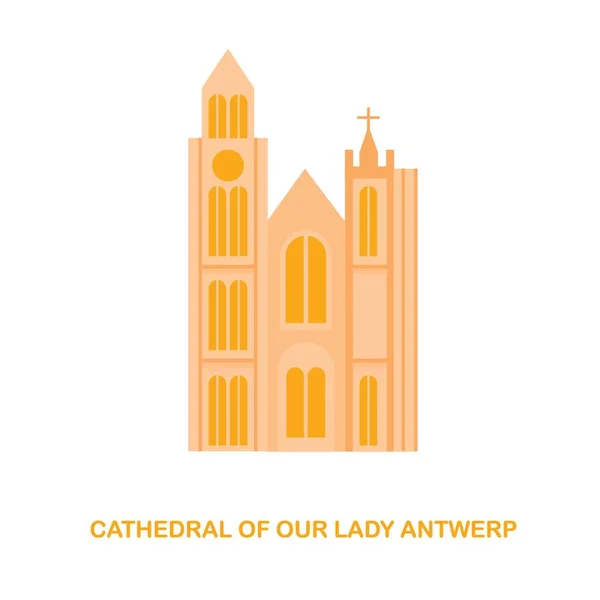 Kathedrale Unserer Dame Antwerpen — Stockvektor