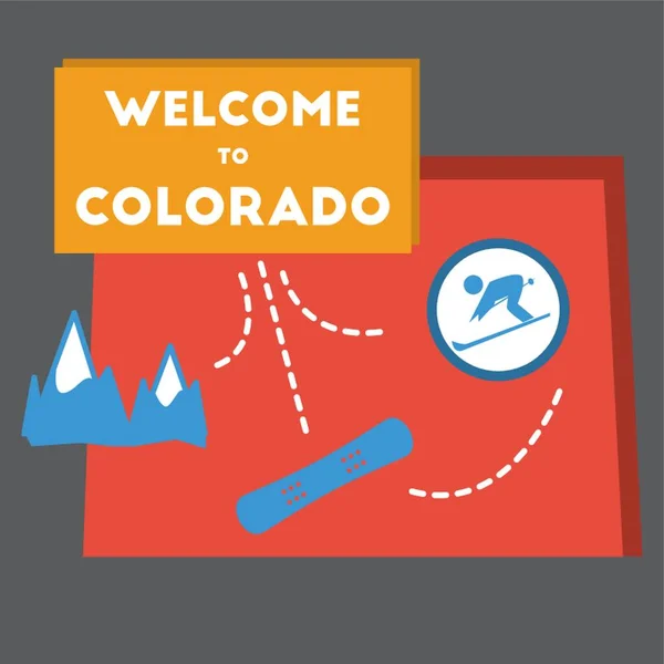 Welkom Bij Colorado State — Stockvector