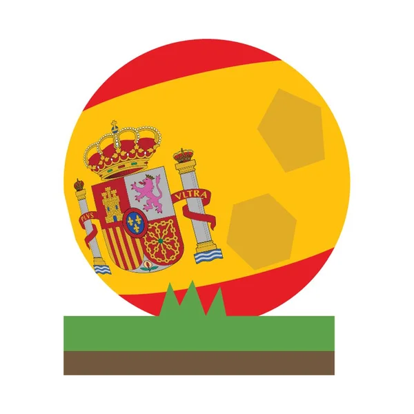 Fotboll Med Spanien Flagga — Stock vektor