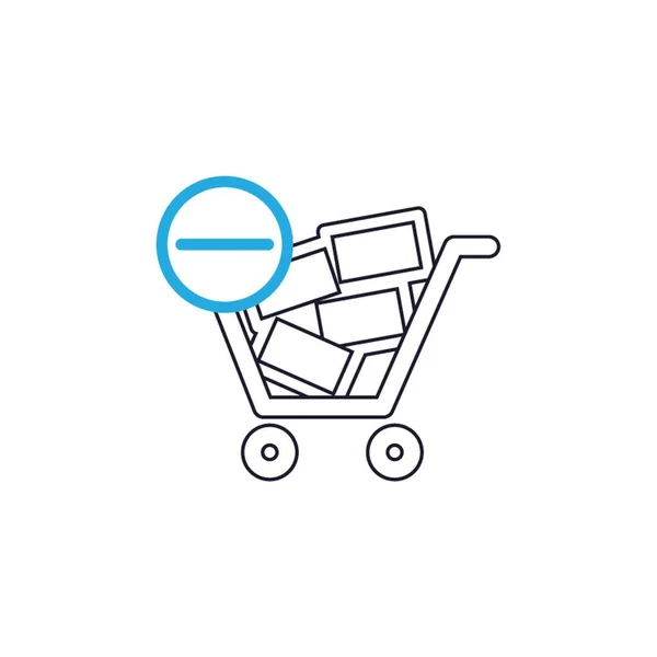 Carrito Compras Con Quitar Signo — Vector de stock