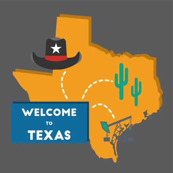 Welkom Bij Texas State — Stockvector