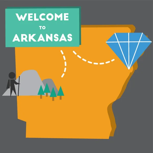 Üdvözöljük Arkansasi Államban — Stock Vector