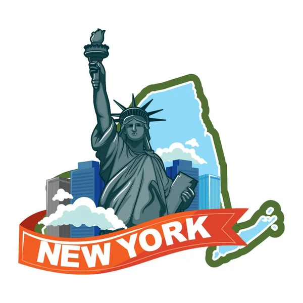 Hartă New York — Vector de stoc