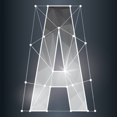 düşük poli alfabesi a