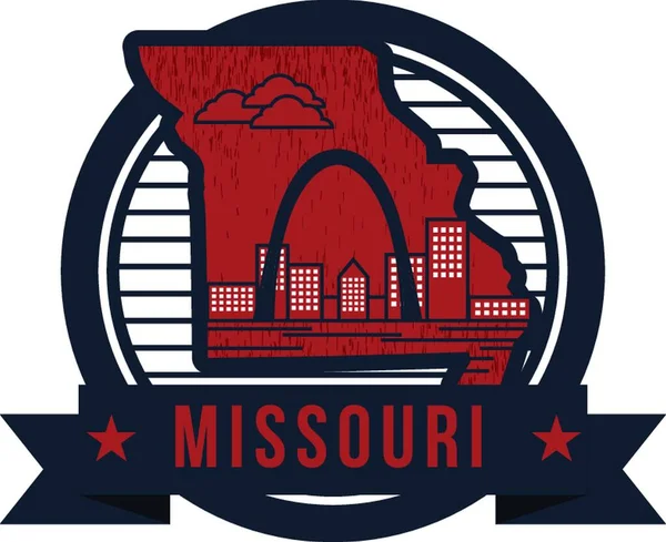 Carte État Missouri — Image vectorielle