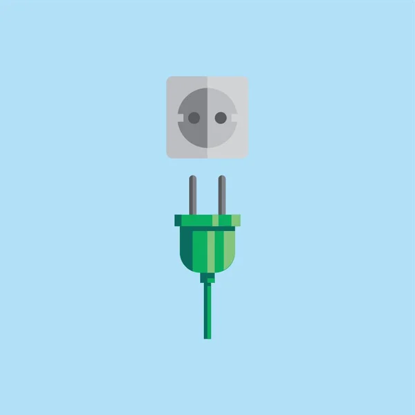 Enchufe Eléctrico Toma Corriente — Vector de stock