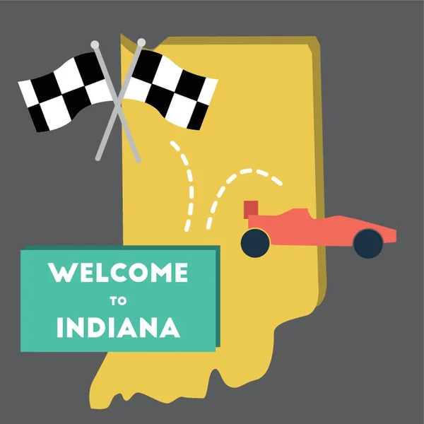 Witamy Stanie Indiana — Wektor stockowy