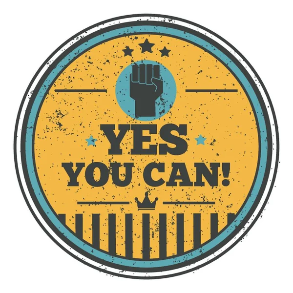 Yes You Can Quote — Stock Vector