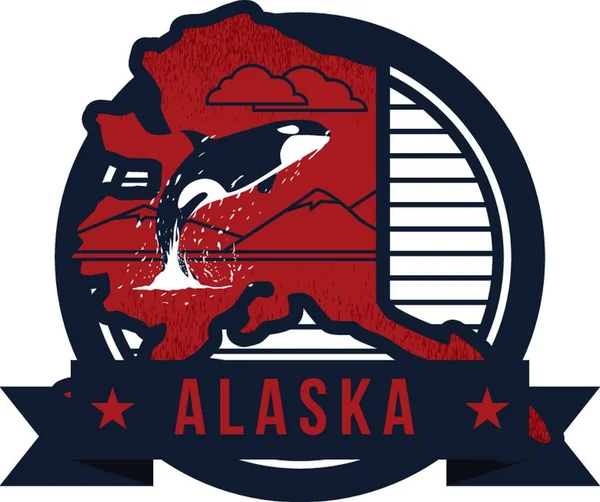 Kaart Van Staat Alaska — Stockvector