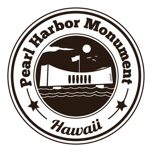Značka Památníku Pearl Harbor — Stockový vektor