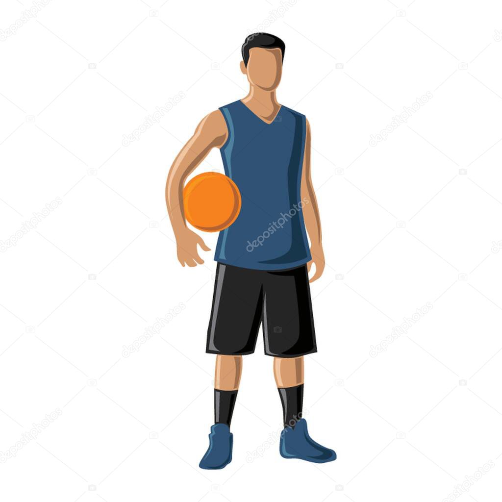 basketball player holding ball