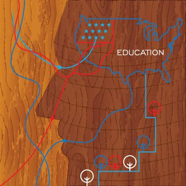 ABD haritası ve eğitim duvar kağıdı