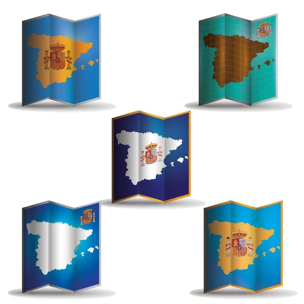 Jeu Cartes Papier Espagne — Image vectorielle