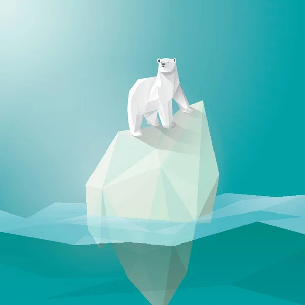 Oso Polar Iceberg — Vector de stock