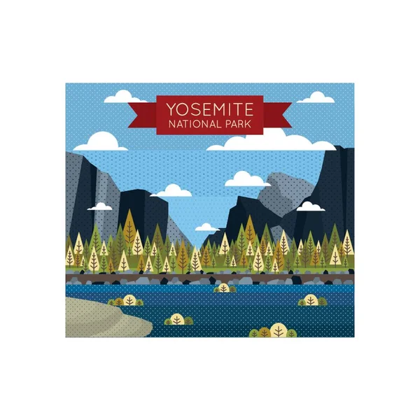 Yosemite Nationalpark Tapeter — Stock vektor