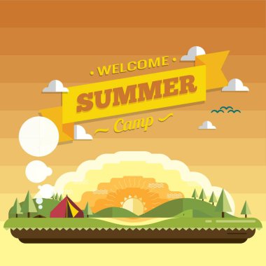 Yaz kampı tasarımına hoş geldiniz.