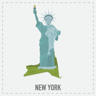 New York harita etiketi