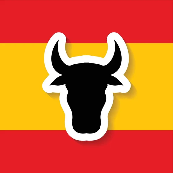 Bandera España Toro — Archivo Imágenes Vectoriales