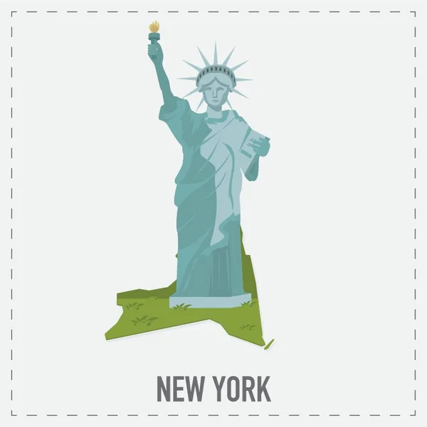 New York Hartă Autocolant — Vector de stoc