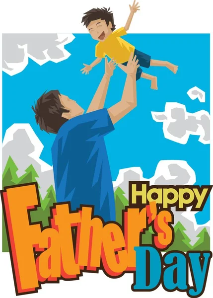 Ziua Fericită Tatălui — Vector de stoc