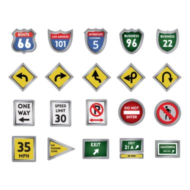 yol işaretleri koleksiyonu