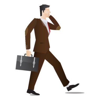 İş adamı telefonda konuşuyor.