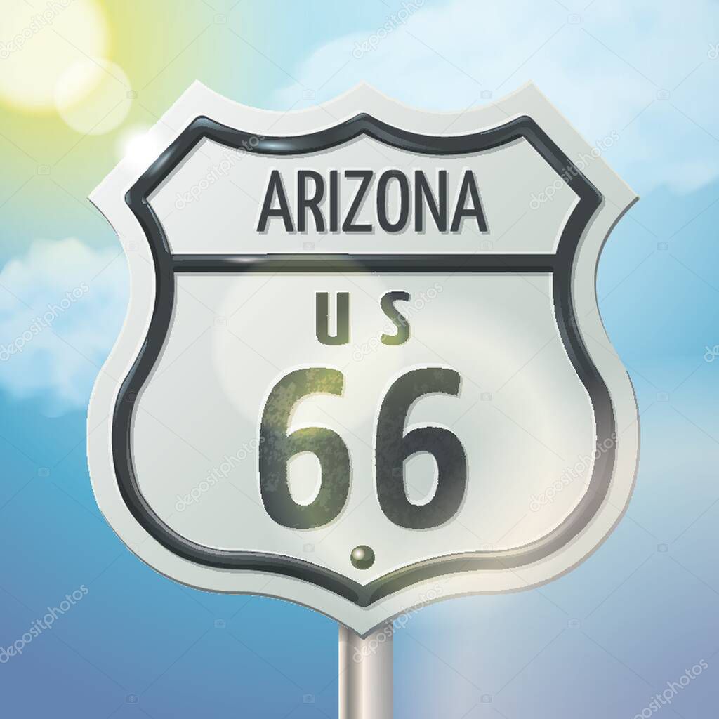arizona 66 route sign