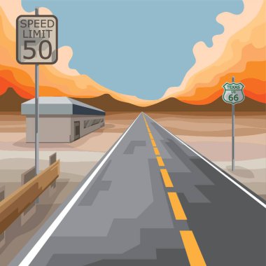 usa sign board on highway clipart