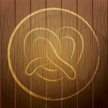 Tahta arka planda simit