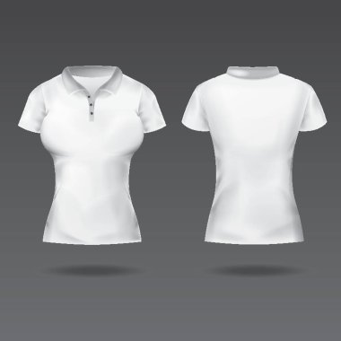 Kadın tişörtünün ön ve arka görünümü