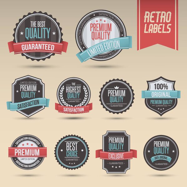 set of retro labels