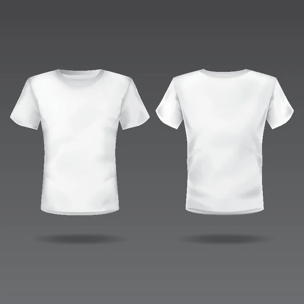 Vista Frontal Trasera Camiseta Los Hombres — Vector de stock