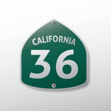 california 36 route sign clipart
