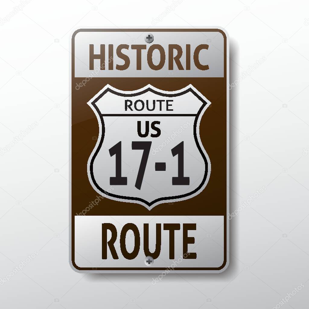 us 17-1 route sign