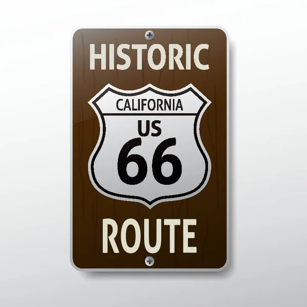 カリフォルニア州66系統の標識 — ストックベクタ