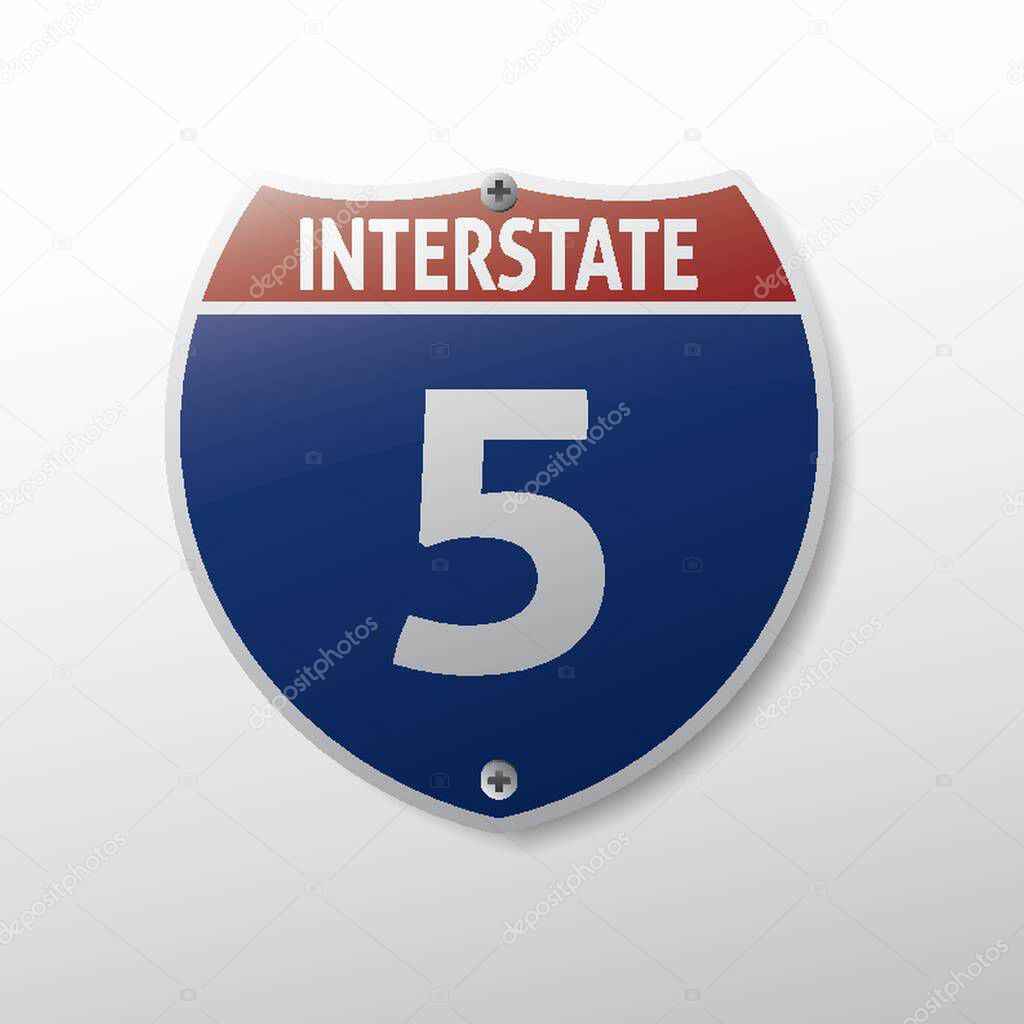 interstate 5 route sign