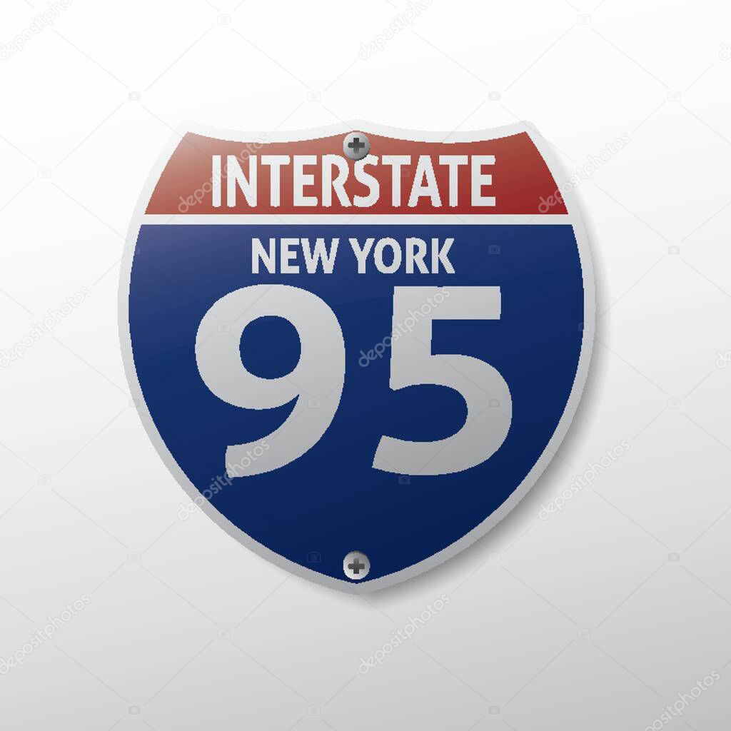new york 95 route sign