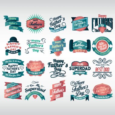 Babalar Günü etiketleri koleksiyonu