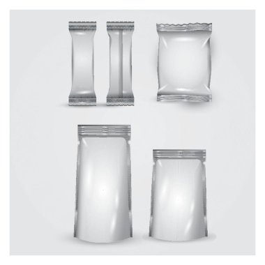 boş yiyecek paketlerinin koleksiyonu