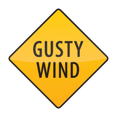gusty wind warning sign clipart