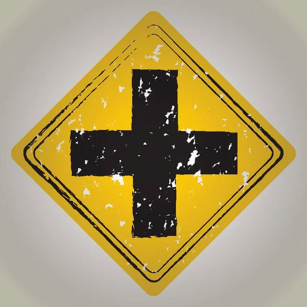 Znak Drogi Krzyżowej Przed — Wektor stockowy