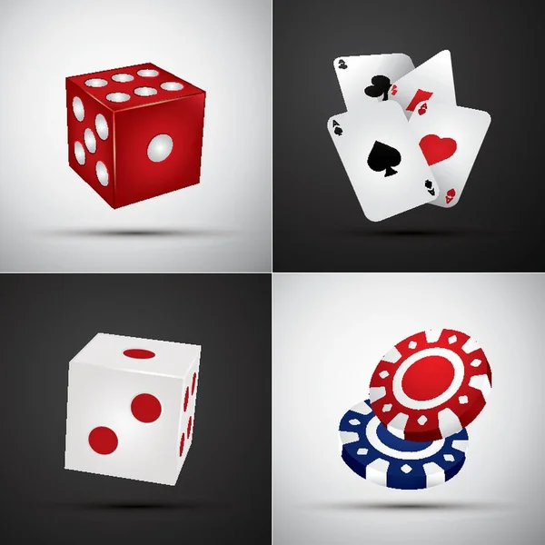 Collection Casino Icons — Stock Vector
