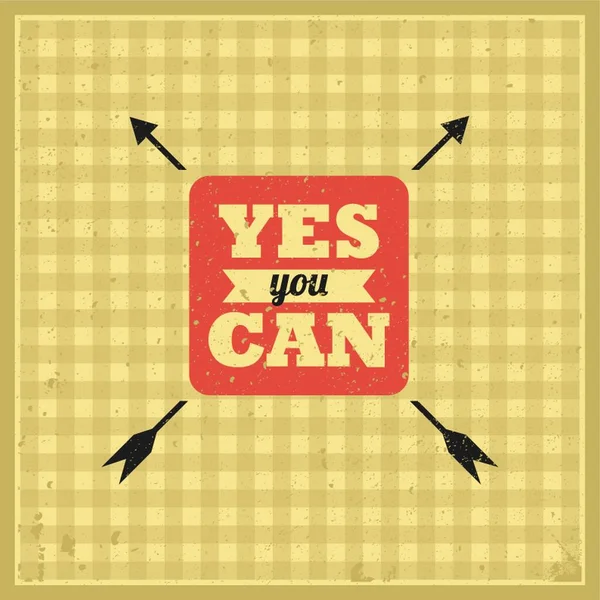 Yes You Can Quote — Stock Vector