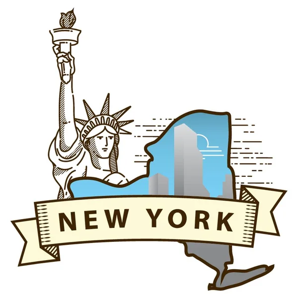 New York Harta Orașului — Vector de stoc